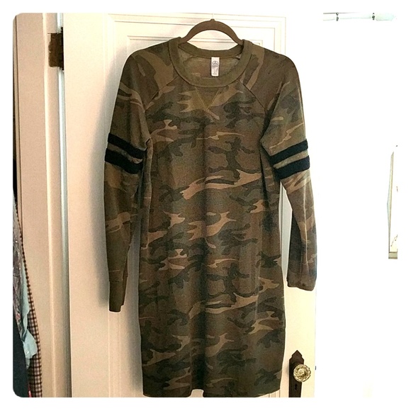 Alternative Apparel Dresses & Skirts - Camo Sweatshirt Dress - great for fall!